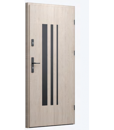 Drzwi zewnętrzne 45b - Dąb Bielony