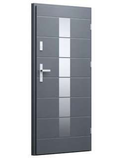Drzwi zewnętrzne 44a - Antracyt Gładki